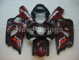 Black and Red Flame - GSX-R750 04-05 Fairing Kit