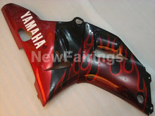 Cargar imagen en el visor de la galería, Black and Red Flame - YZF-R1 00-01 Fairing Kit