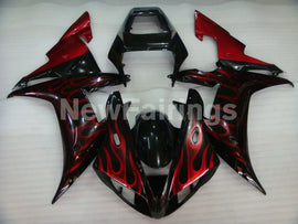 Black and Red Flame - YZF-R1 02-03 Fairing Kit