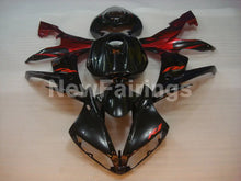 Cargar imagen en el visor de la galería, Black and Red Flame - YZF-R1 04-06 Fairing Kit