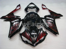 Cargar imagen en el visor de la galería, Black and Red Flame - YZF-R1 07-08 Fairing Kit