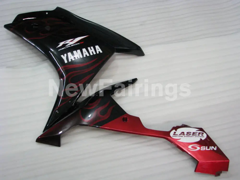 Black and Red Flame - YZF-R1 07-08 Fairing Kit