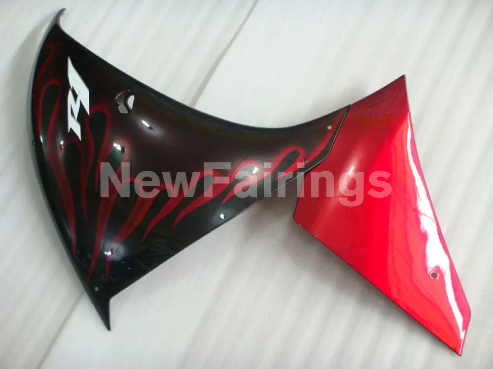 Black and Red Flame - YZF-R1 12-14 Fairing Kit