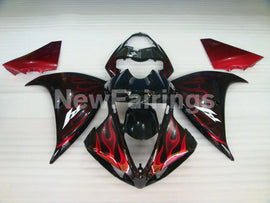 Black and Red Flame - YZF-R1 12-14 Fairing Kit