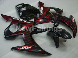Black and Red Flame - YZF-R6 03-04 Fairing Kit