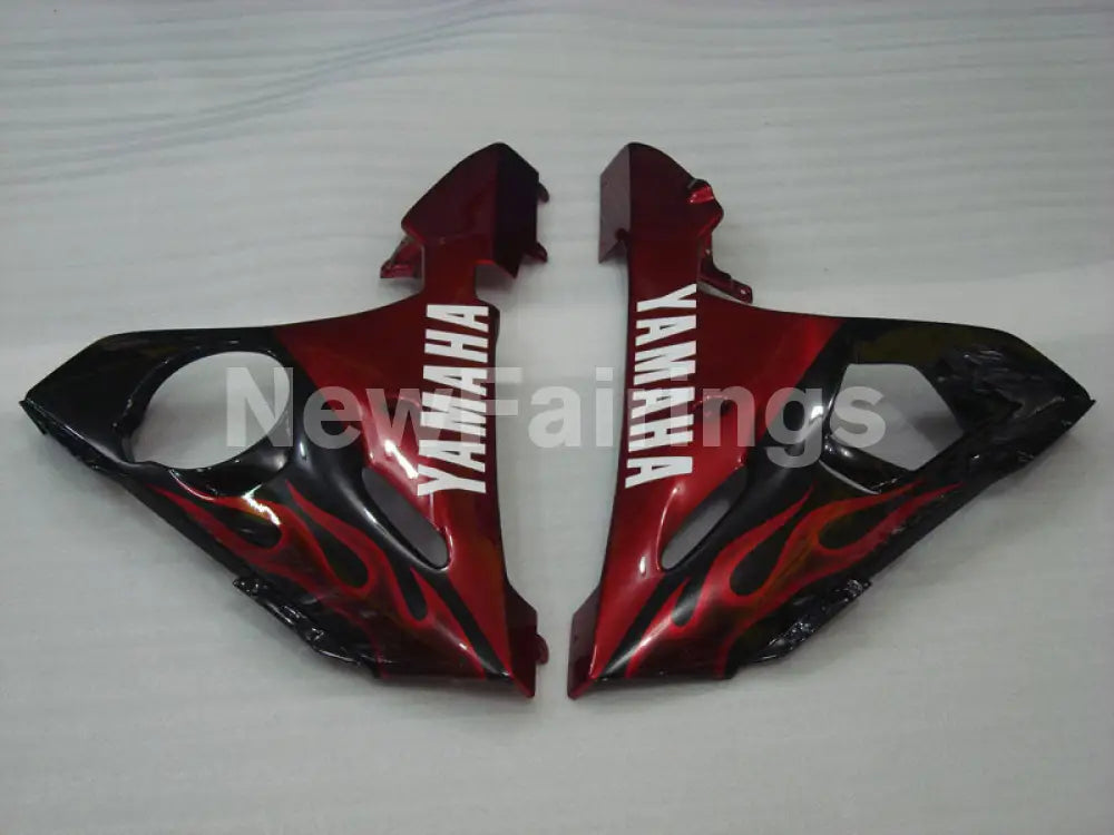 Black and Red Flame - YZF-R6 05 Fairing Kit