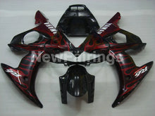 Cargar imagen en el visor de la galería, Black and Red Flame - YZF-R6 05 Fairing Kit