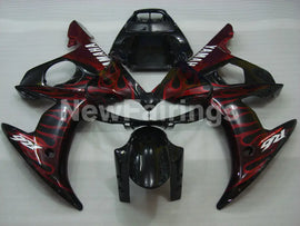 Black and Red Flame - YZF-R6 05 Fairing Kit