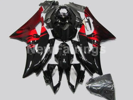 Black and Red Flame - YZF-R6 08-16 Fairing Kit
