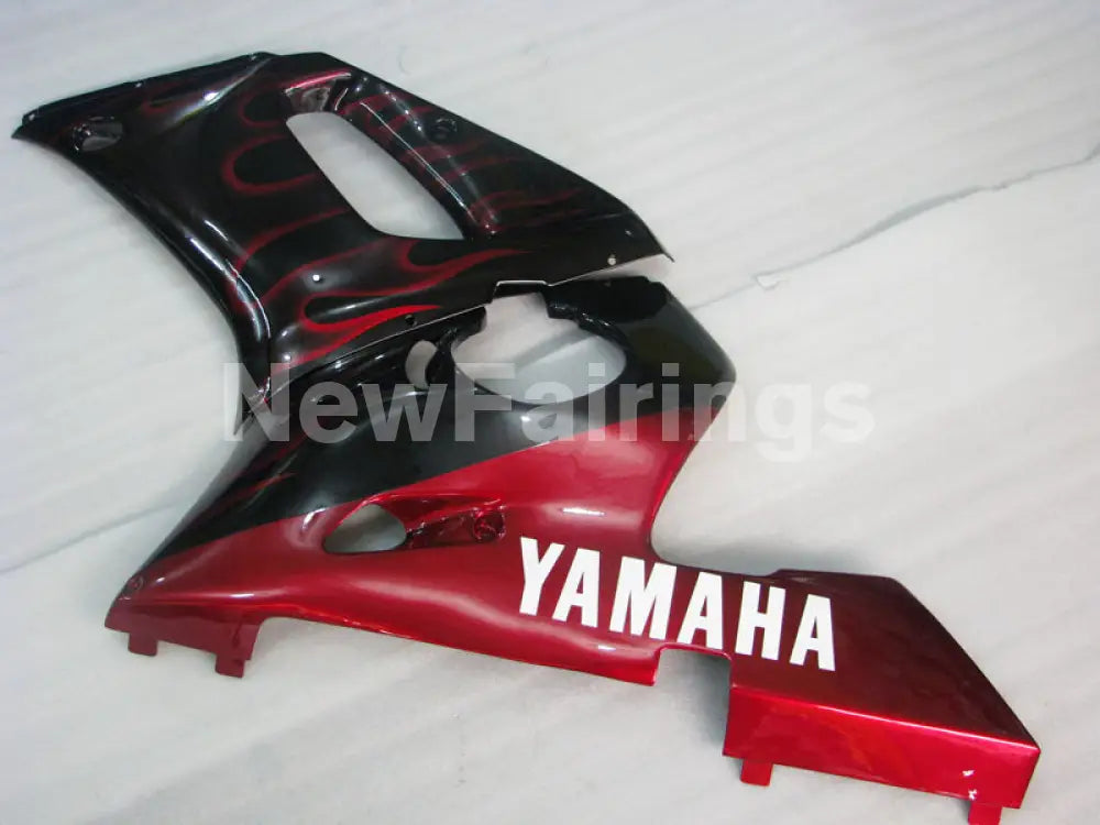 Black and Red Flame - YZF-R6 98-02 Fairing Kit