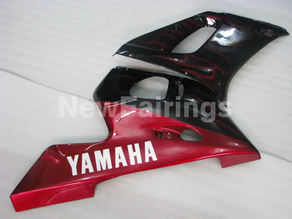 Black and Red Flame - YZF-R6 98-02 Fairing Kit