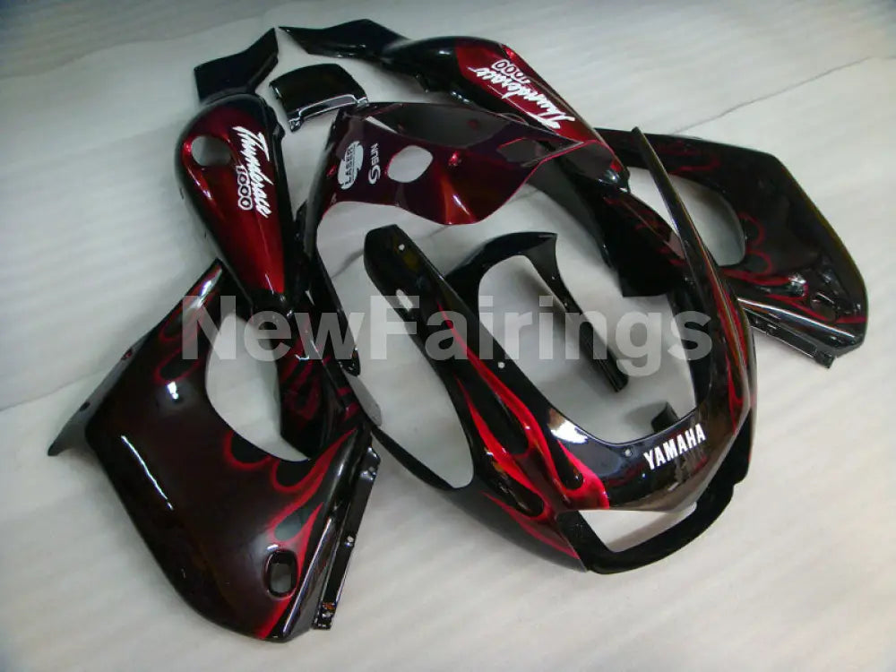 Black and Red Flame - YZF1000R Thunderace 96-05 Fairing Kit