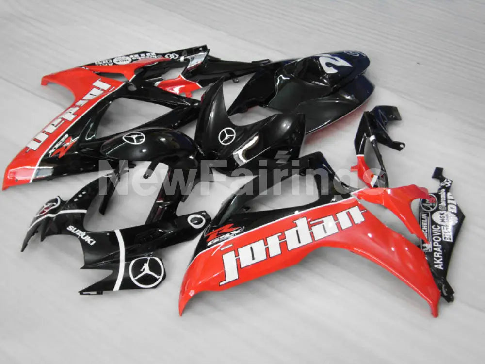 Black and Red Jordan - GSX-R600 06-07 Fairing Kit