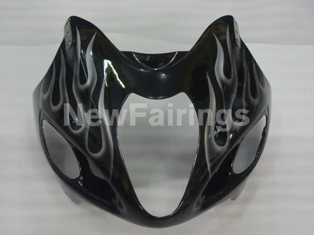 Black and Silver Flame - GSX1300R Hayabusa 99-07 Fairing Kit