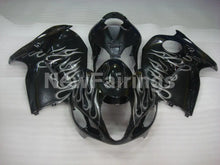 Cargar imagen en el visor de la galería, Black and Silver Flame - GSX1300R Hayabusa 99-07 Fairing Kit