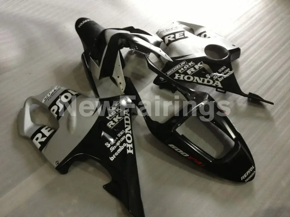 Black and Silver Repsol - CBR600 F4i 01-03 Fairing Kit
