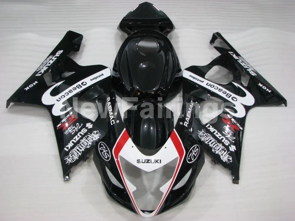 Black and White Beacon - GSX-R600 04-05 Fairing Kit
