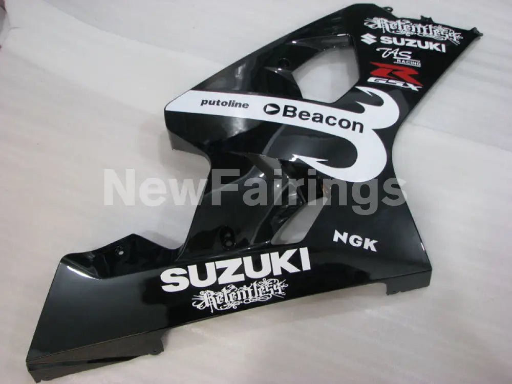 Black and White Beacon - GSX-R600 04-05 Fairing Kit