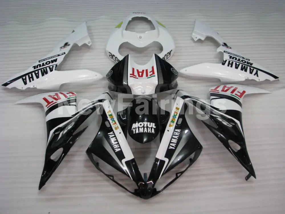 Black and White FIAT - YZF-R1 04-06 Fairing Kit