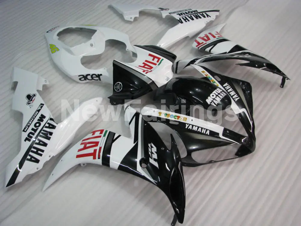 Black and White FIAT - YZF-R1 04-06 Fairing Kit
