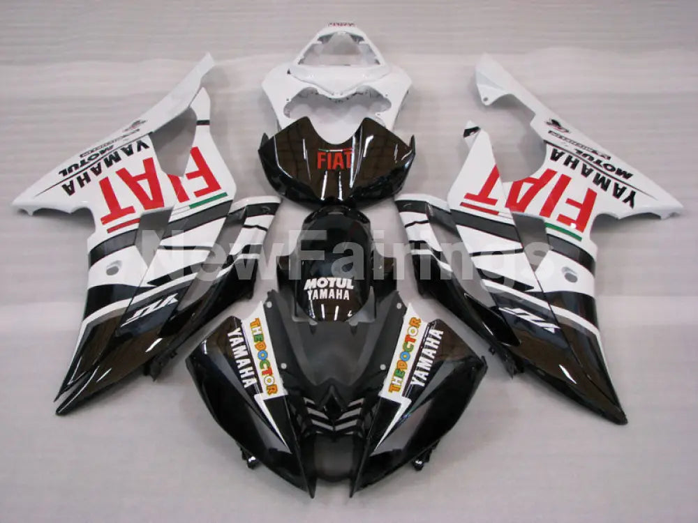 Black and White FIAT - YZF-R6 08-16 Fairing Kit