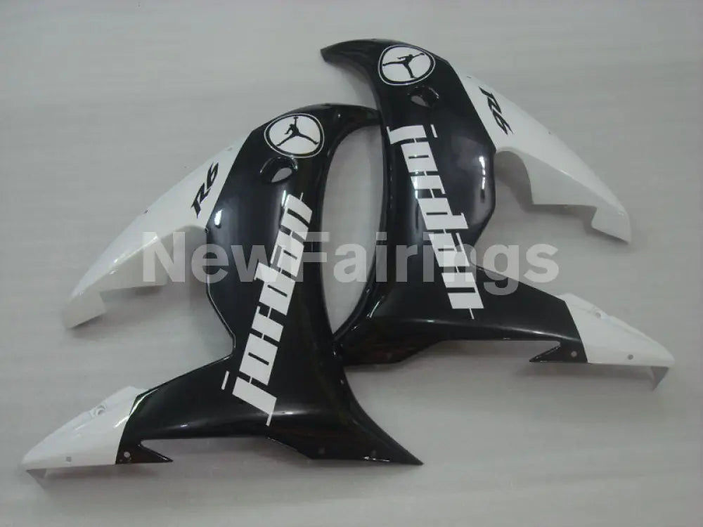 Black and White Jordan - YZF-R6 03-04 Fairing Kit