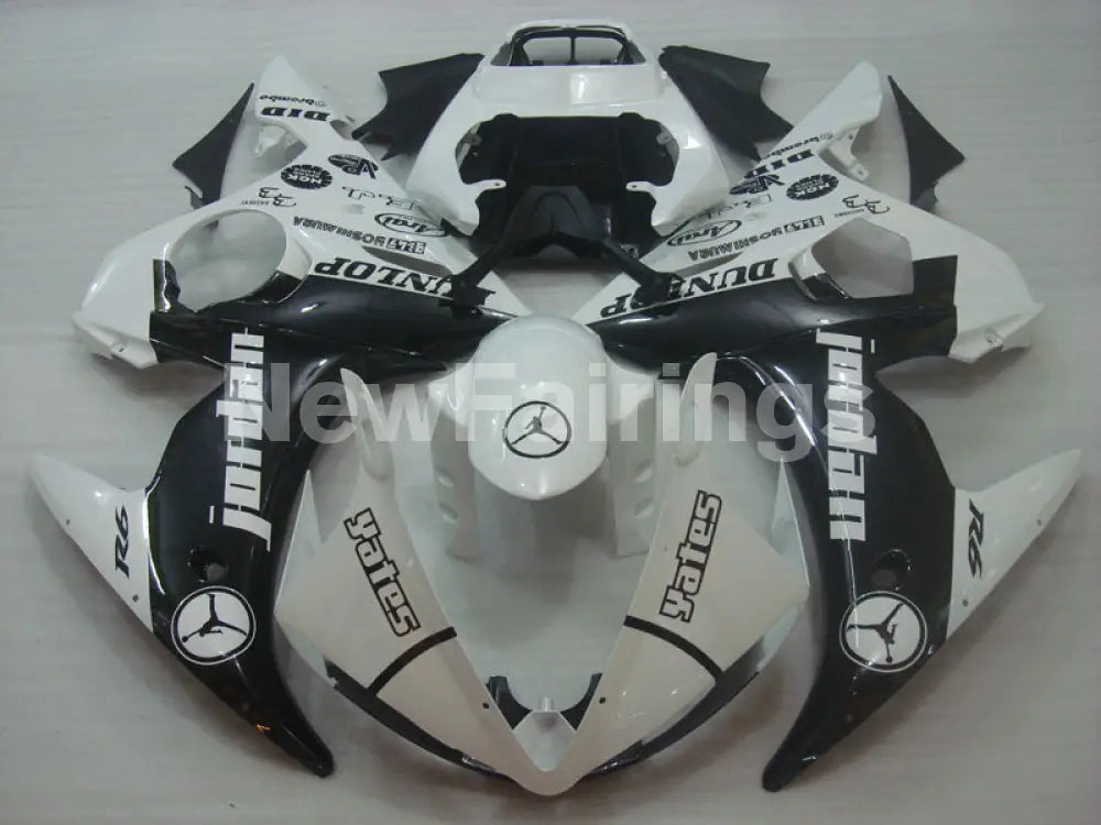 Black and White Jordan - YZF-R6 05 Fairing Kit
