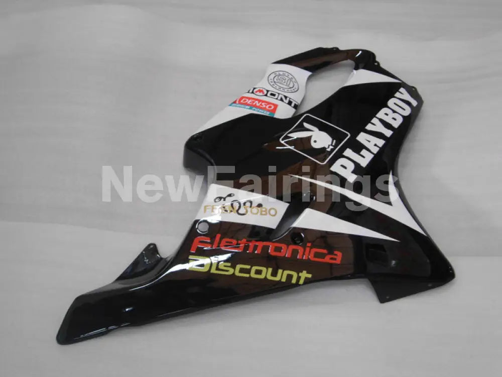 Black and White Yellow PlayBoy - CBR600 F4i 01-03 Fairing Kit