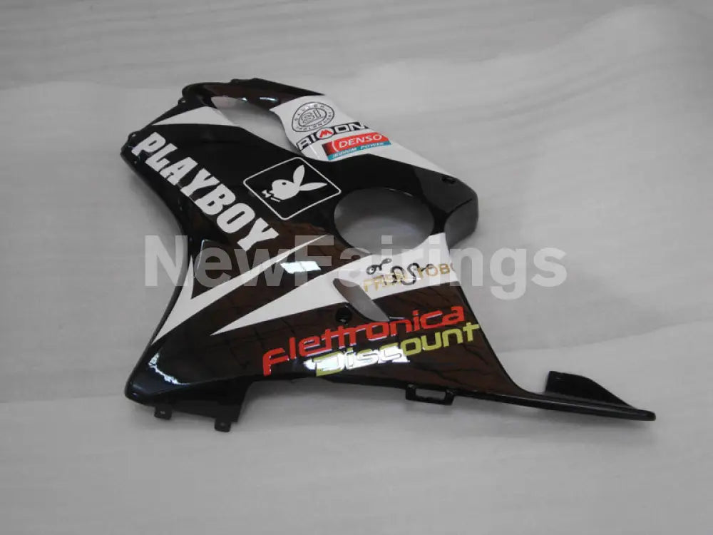 Black and White Yellow PlayBoy - CBR600 F4i 01-03 Fairing Kit