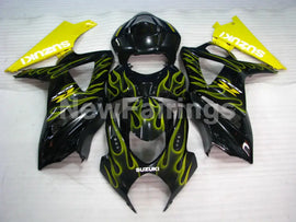 Black and Yellow Flame - GSX-R1000 07-08 Fairing Kit