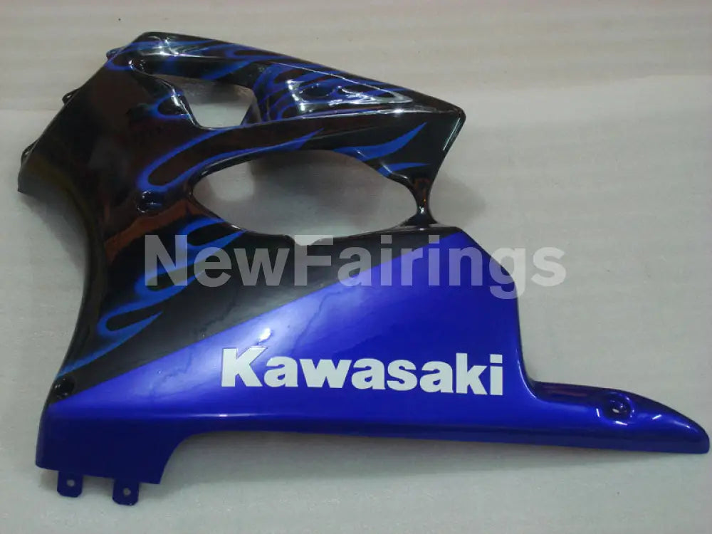 Black and Blue Flame - NINJA ZX-6R 00-02 Fairing Kit