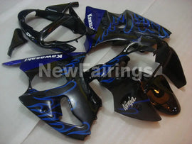 Black and Blue Flame - NINJA ZX-6R 00-02 Fairing Kit
