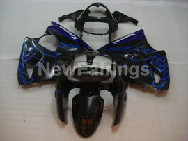 Black and Blue Flame - NINJA ZX-6R 00-02 Fairing Kit