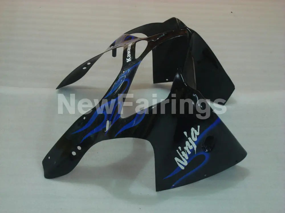 Black and Blue Flame - NINJA ZX-6R 00-02 Fairing Kit