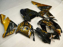 Cargar imagen en el visor de la galería, Black and Golden Flame - NINJA ZX-10R 04-05 Fairing Kit