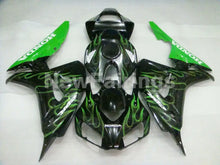 Cargar imagen en el visor de la galería, Black and Green Flame - CBR1000RR 06-07 Fairing Kit