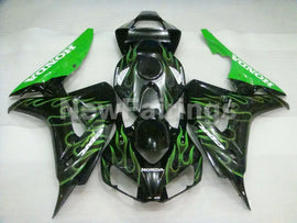 Black and Green Flame - CBR1000RR 06-07 Fairing Kit