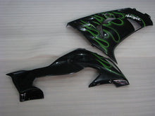 Cargar imagen en el visor de la galería, Black and Green Flame - NINJA ZX-10R 06-07 Fairing Kit
