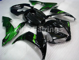 Black Green Flame - YZF-R1 04-06 Fairing Kit