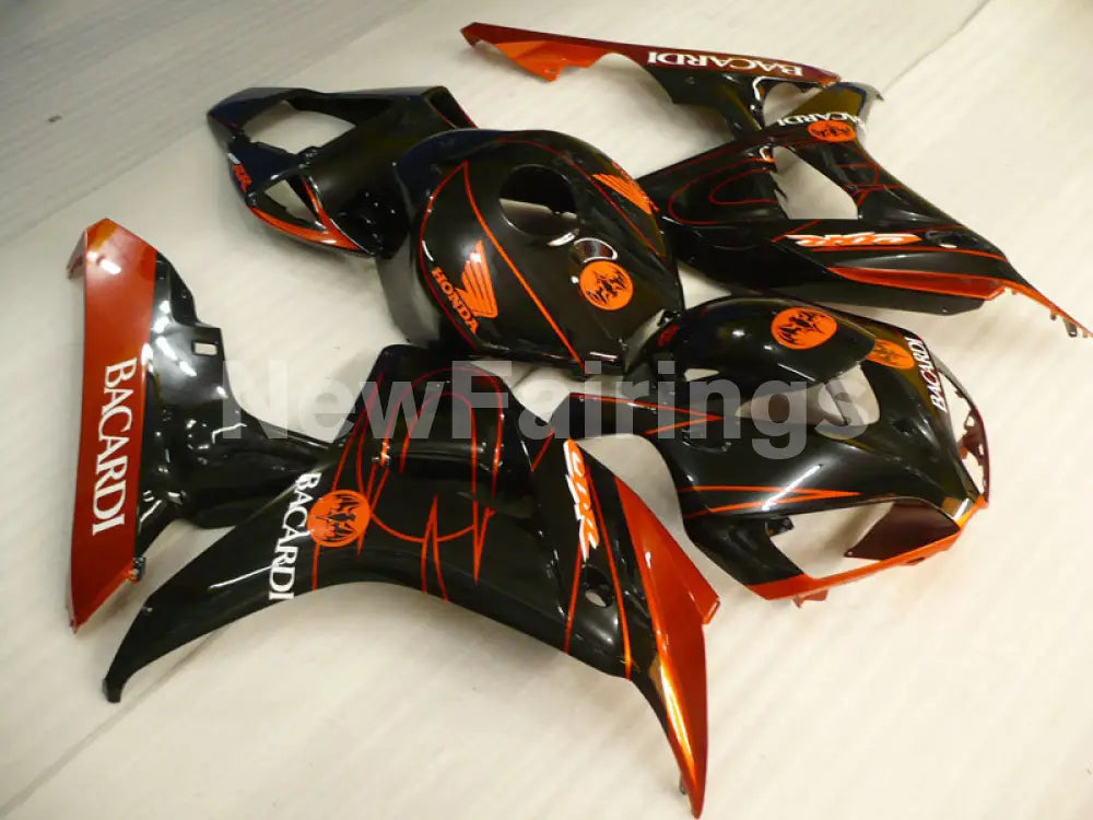 Black and Orange BACARDI - CBR1000RR 06-07 Fairing Kit