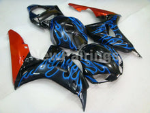 Cargar imagen en el visor de la galería, Black Orange and Blue Flame - CBR1000RR 06-07 Fairing Kit