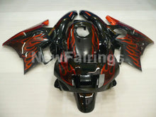 Cargar imagen en el visor de la galería, Black and Orange Flame - CBR600 F2 91-94 Fairing Kit