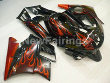 Cargar imagen en el visor de la galería, Black and Orange Flame - CBR600 F2 91-94 Fairing Kit