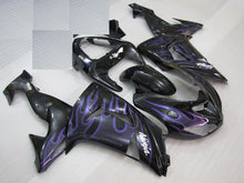 Cargar imagen en el visor de la galería, Black and Purple Flame - NINJA ZX-10R 06-07 Fairing Kit