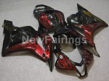 Cargar imagen en el visor de la galería, Black and Red no decal Flame - CBR600RR 09-12 Fairing Kit