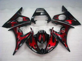 Black Red Factory Style - YZF-R6 03-04 Fairing Kit