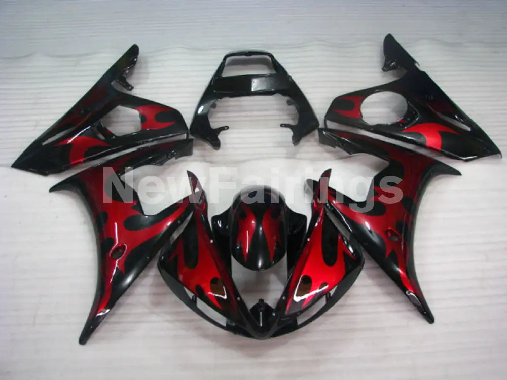 Black Red Factory Style - YZF-R6 05 Fairing Kit