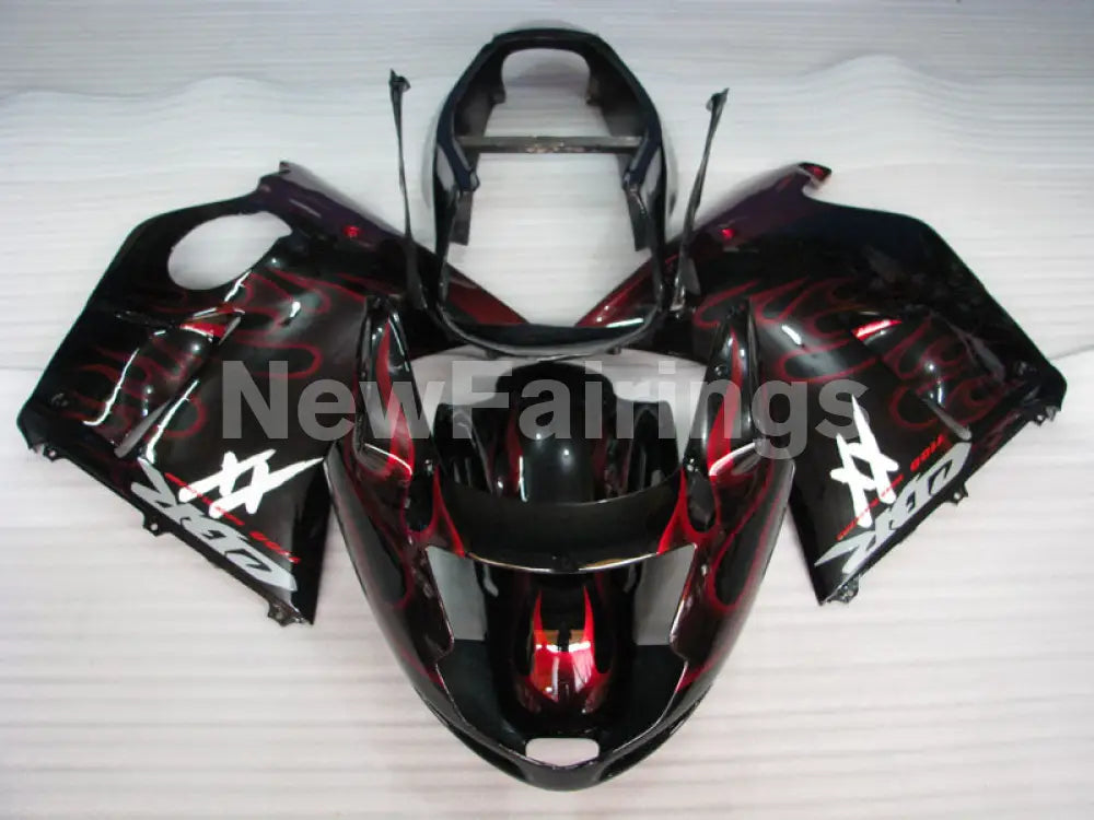 Black Red Flame - CBR 1100 XX 96-07 Fairing Kit