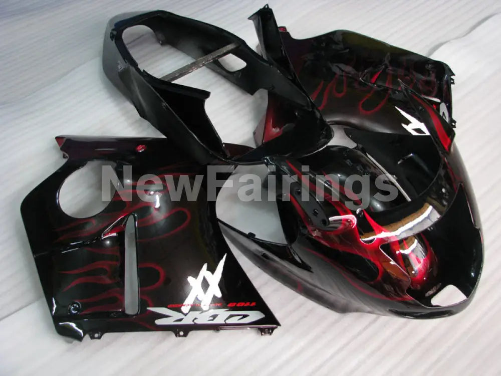 Black Red Flame - CBR 1100 XX 96-07 Fairing Kit