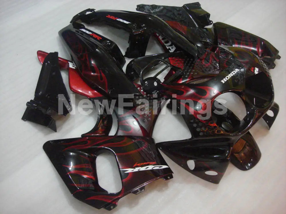 Black and Red Flame - CBR 900 RR 92-93 Fairing Kit